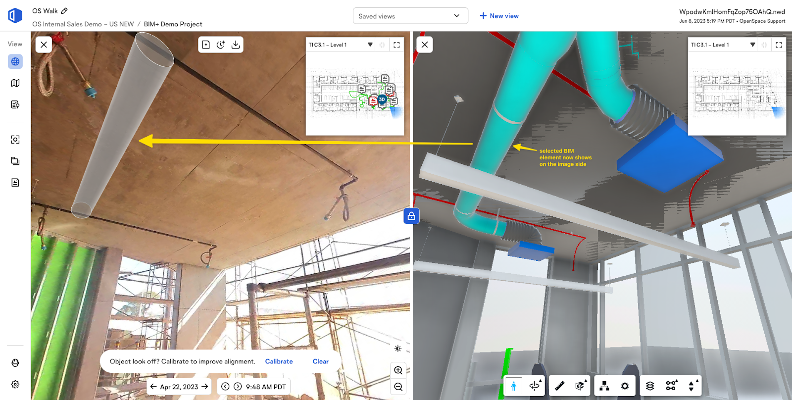 BIM Element Overlay – OpenSpace-Hilfezentrum